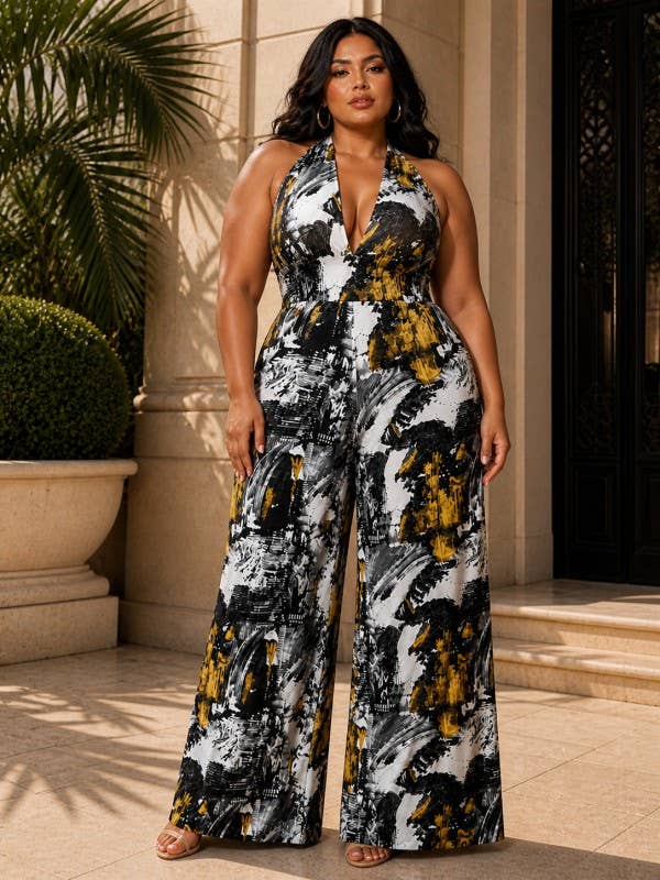 Sexy jumpsuits romper animal print and solid color stretchy