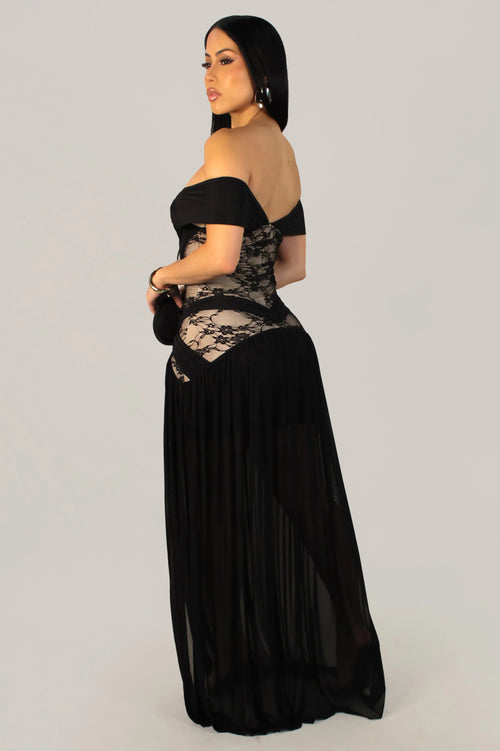 Charming Dance Dress - Black