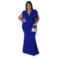Plus Size Women Sexy V-Neck Sleeveless Fringe Dress