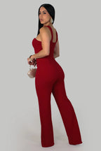 Love in Paris Jumpsuit -Red